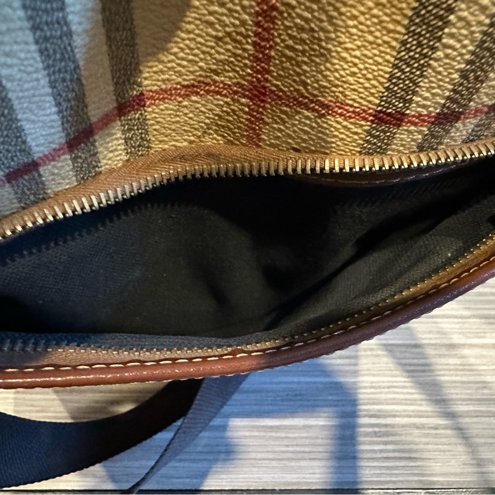 Burberry Tan and Brown Checkered Bag - Picture 10 of 14